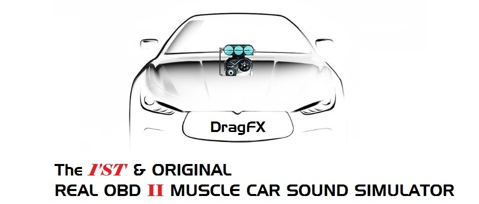 Dragfx Audio Synthetic Muscle Car Engine Sound Simulator Hood Scoop Eaton Hilborn Chrome Performance Turbo OBD II Drag Racing Mad Max Big Block Entertainment Supercharger V8 Ring 